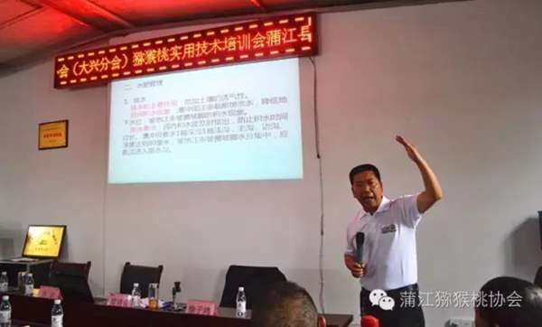 5月25在蒲江县召开“蒲江县猕猴桃实用技术培训会”