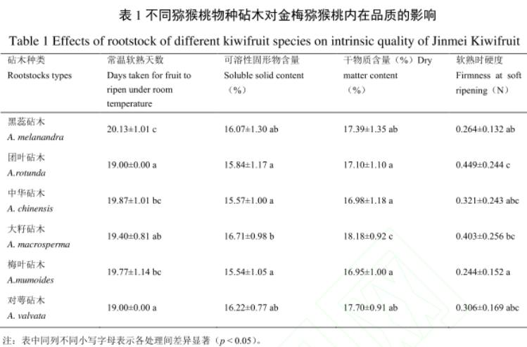 猕猴桃新型砧木